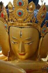 White, left,  peaceful face of Kalachakra 