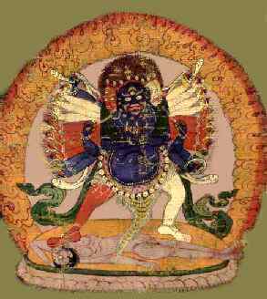 Vajravega; detail of thanka from www.tibetart.com